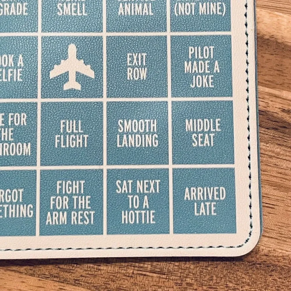 NWT Genuine Fred Wander Ware Passport Holder Wallet - IN FLIGHT BINGO